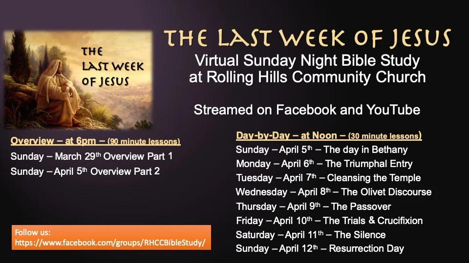 The Last Week of Jesus